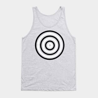 Black and White and Transparent Circles Tank Top